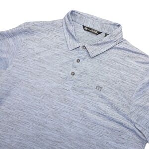 Travis Mathew‎ Polo Shirt Mens XL Blue North Sound Golf Club Cayman Islands